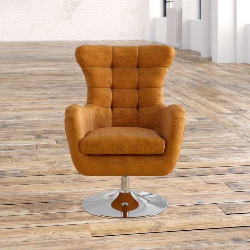 Mercury Row Cantillo Leather Swivel Wingback Chair & Reviews Wayfair.co.uk